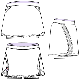 Moldes de confeccion para Tenis falda leggings 6017